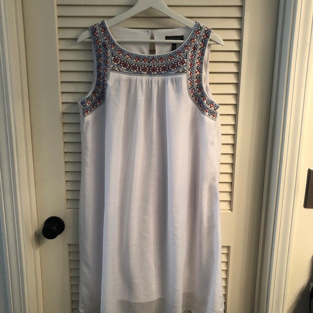 Luxology White Tank Dress Size Medium